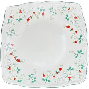 Pfaltzgraff WINTERBERRY Square Serving Platter 12 In Holly & Berries